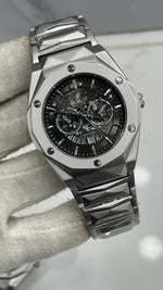Hublot Diamond Cut Stainless Steel Men's Watch – Heavy Weight Automatic Chronograph
