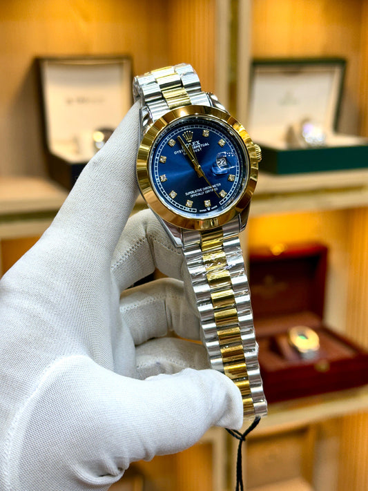 Rolex Two-Tone Stainless Steel Men's Watch – Heavyweight Automatic Style