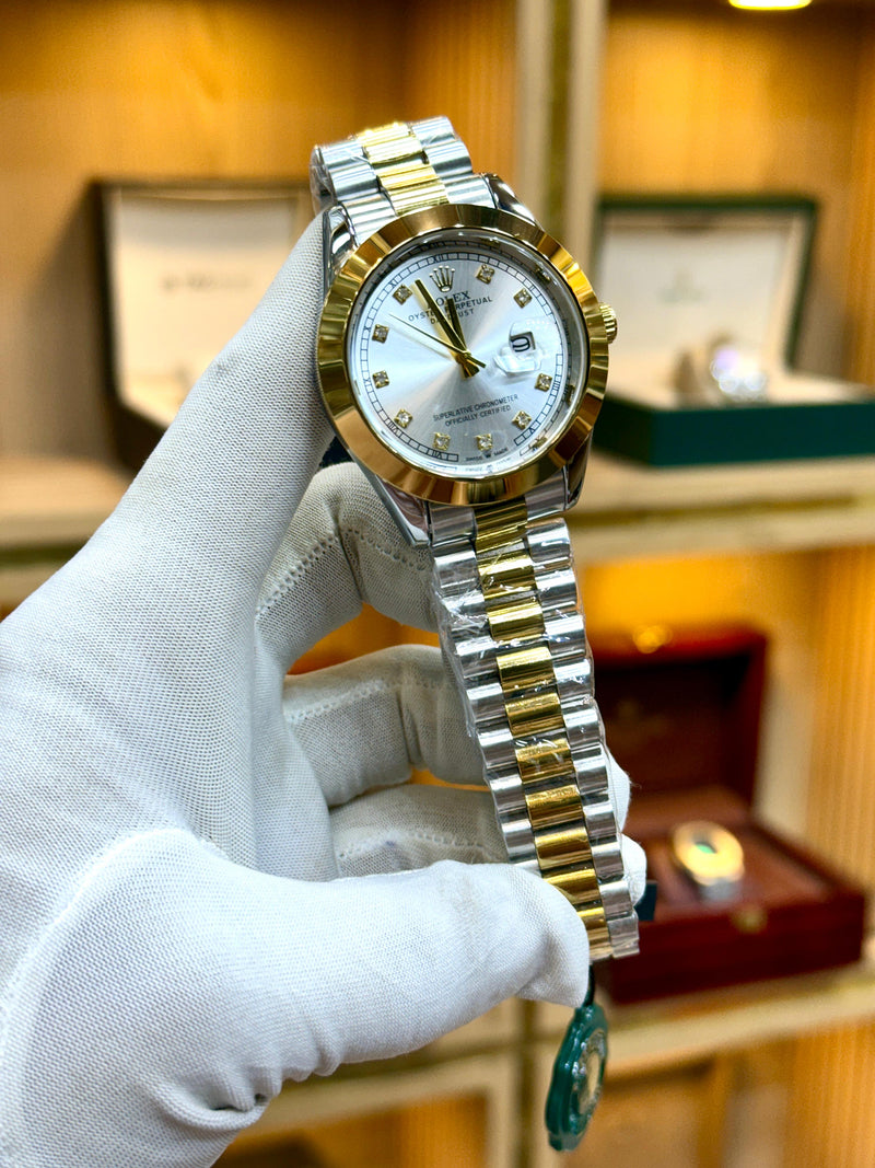 Rolex Two-Tone Stainless Steel Men's Watch – Heavyweight Automatic Style
