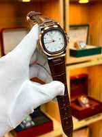 Patek Philippe Leather Strap Watch – Quartz Movement