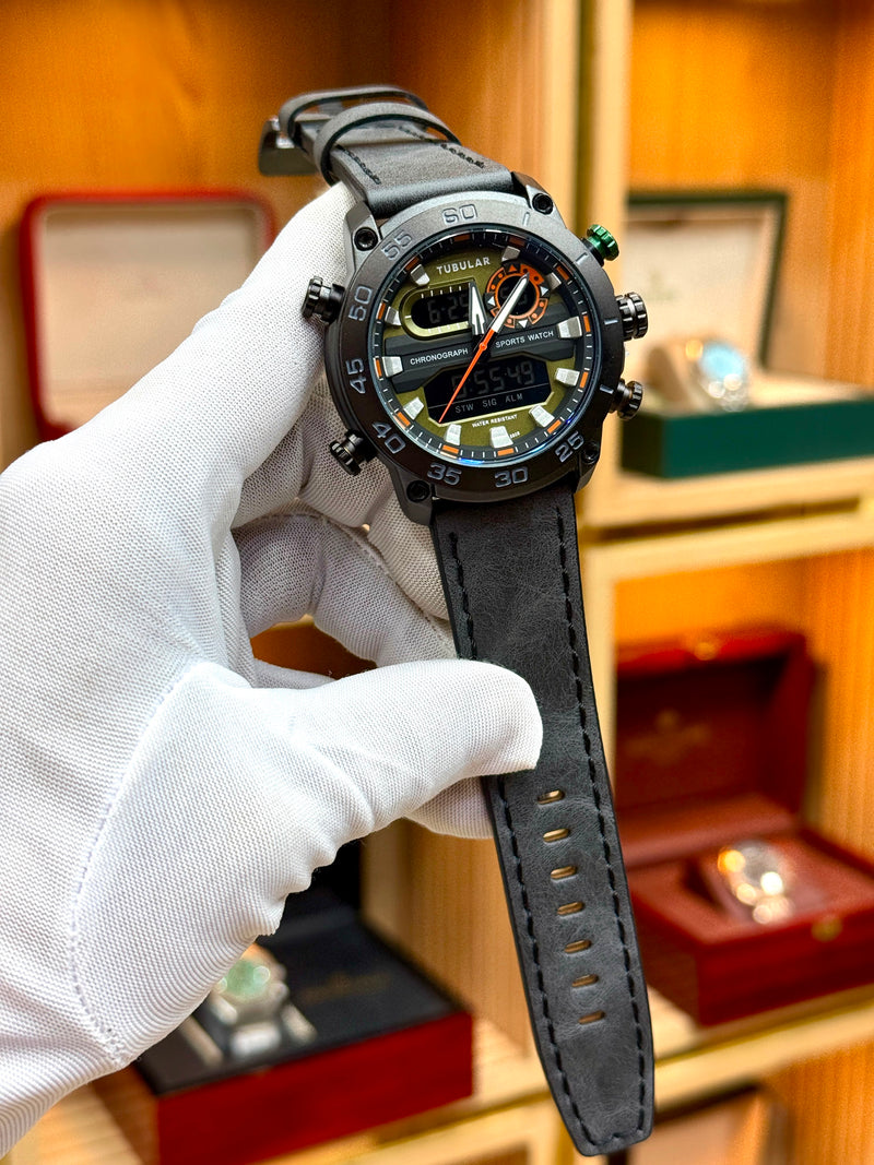Tubular Original Quartz Watch – Dual Time Analogue & Digital