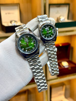 Rolex Couple Set – Matching Stainless Steel Chains
