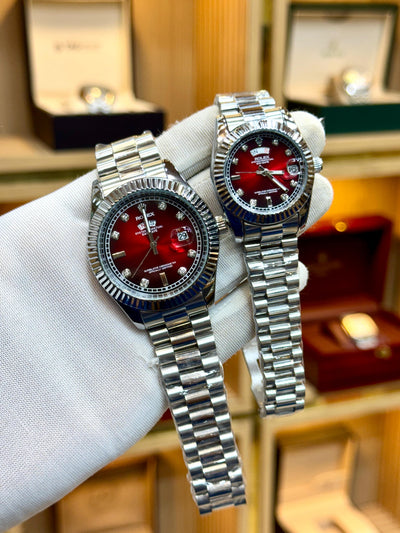 Rolex Couple Set – Matching Stainless Steel Chains