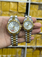 Rolex Couple Set – Matching Stainless Steel Chains