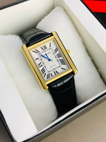 Cartier Tank Watch – Premium Stainless Steel & Leather Strap