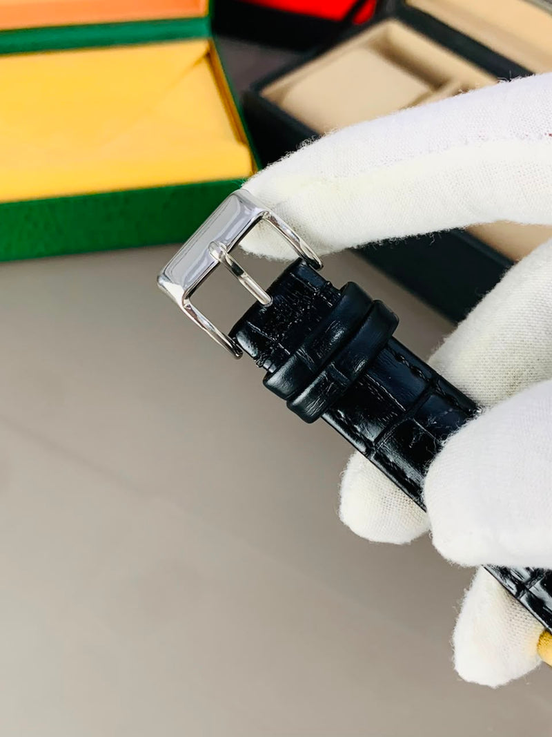 Cartier Tank Watch – Premium Stainless Steel & Leather Strap