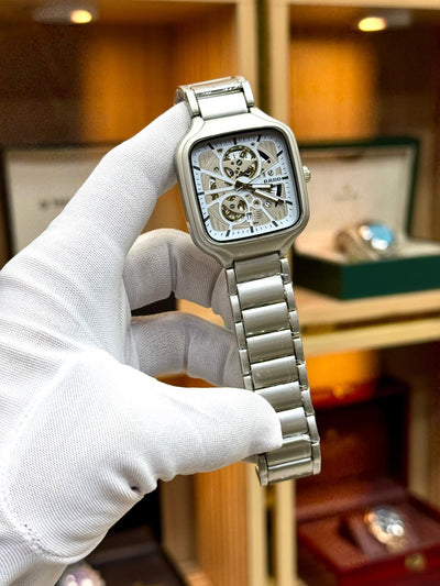 Rado Men's Watch – Stainless Steel Chain & Date Display