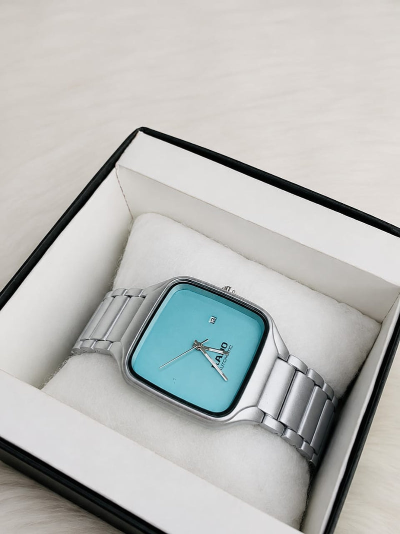 Rado Men's Watch – Stainless Steel Chain & Date Display