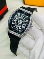 Franck Muller Watch – Stainless Steel Dial & Premium Rubber Strap