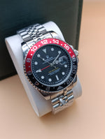 Rolex GMT Watch – Stainless Steel Chain & Rotating Bezel